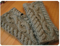 Cabled Fingerless Gloves